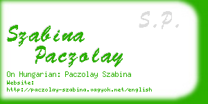 szabina paczolay business card